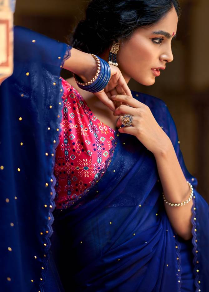 Kashvi Ruby 2 Chiffon Ethnic Wear Printed Designer Fancy Saree Collection